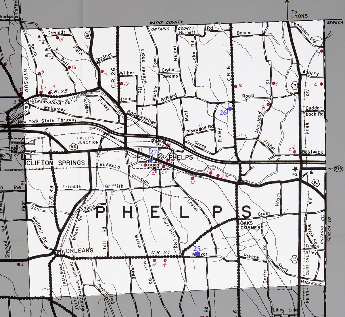 Town of Phelps Map